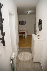 Kuchyň nebo kuchyňský kout v ubytování Apartment Infinity