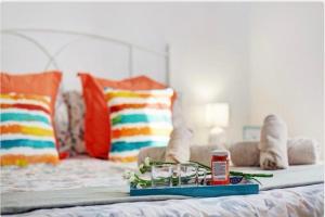 A bed or beds in a room at Villa Amistad