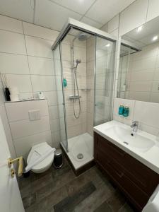 Koupelna v ubytování Hotel Villa Schwanebeck + 37 fotografií