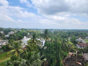 - une vue aérienne sur une ville bordée de palmiers dans l'établissement Two bedroom apartment in Colombo, à Talawatugoda