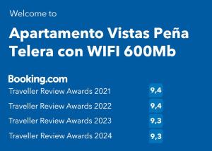 パンティコサにあるApartamento Vistas Peña Telera con WIFI 600Mbのアルゼンチンテハセリアの来場者数表