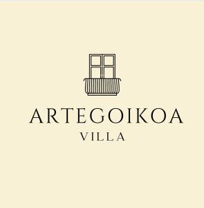 ein Logo für eine Villa in Antigua und Barbuda in der Unterkunft Villa Artegoikoa in Ibarrangelu