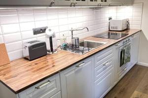 Kuchyň nebo kuchyňský kout v ubytování Apartmán na Faře