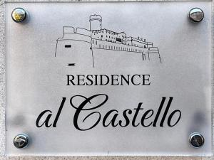 un cartel con un dibujo de un castillo en Residence Al Castello, en Trento