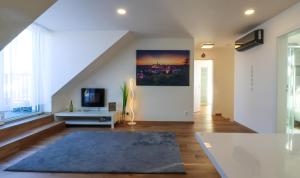 Телевизор и/или развлекательный центр в Apartmány Mikulovské zahrady