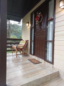 En balkon eller terrasse på Cabanas Mozzafiato