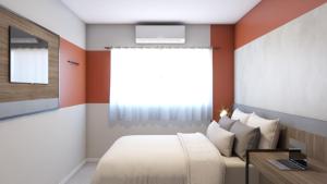Postel nebo postele na pokoji v ubytování Hotel Coroados Foz Express