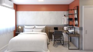 Postel nebo postele na pokoji v ubytování Hotel Coroados Foz Express