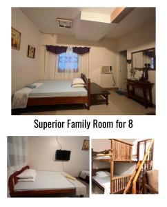 two pictures of a room with a bed at COFFEESWINGS LODGING HOUSE in Vigan