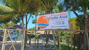 a sign for a costa costa azul amusement park at Pousada Costa Azul in Barra Grande
