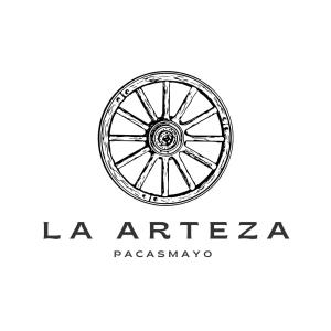 パカズマヨにあるLa Arteza Pacasmayoのアザザピザタウンの白黒ロゴ