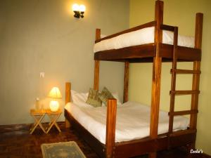 a bedroom with a bunk bed with a ladder at LEELA's COUNTRY HOUSE in Kodaikānāl