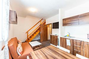 Televízia a/alebo spoločenská miestnosť v ubytovaní Apartmany Kouty
