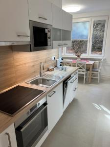 Η κουζίνα ή μικρή κουζίνα στο Apartmán Rosniarka