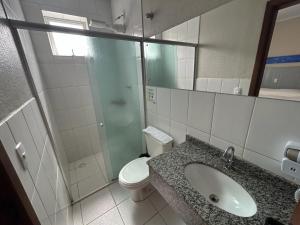 Koupelna v ubytování Hotel Pax