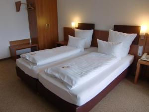 Postel nebo postele na pokoji v ubytování Hotel Darstein
