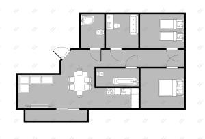 Plan piętra w obiekcie Havana Premium Family Stay by Lion Apartments Sopot