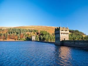 a castle in the middle of a body of water at 2 Bed in Rowlands Gill CN192 in Stanley