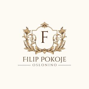 Osłonino的住宿－Filip Pokoje - Osłonino nad zatoką，夹衣店的优雅标志