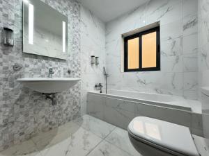 A bathroom at BaySide1 Marsaxlokk Malta