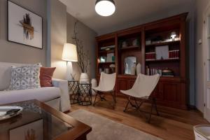 Χώρος καθιστικού στο Exclusivo apartamento en el antiguo Gran Hotel del Balneario de Mondariz