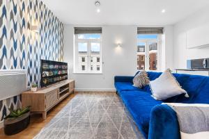 Istumisnurk majutusasutuses Modern One Bedroom Flat - Near Heathrow, Windsor Castle, Thorpe Park - Staines London TW18