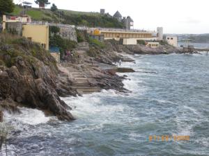 a view of the ocean from a cliff at Edgcumbe Guest House in Plymouth