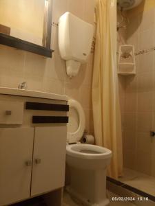 a bathroom with a white toilet and a sink at Casa en Bella Vista il fienile para 2 Personas in Bella Vista +8 photos