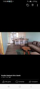 a picture of a living room with tables and a couch at Cabaña Familiar La Polcura in Navidad