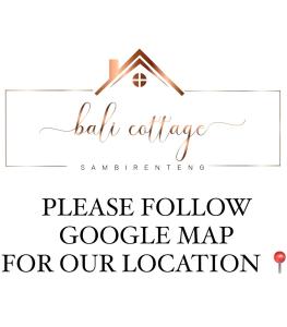 a set of three logos for a wedding with a house at Bali Cottage Sambirenteng in Pabean Buleleng
