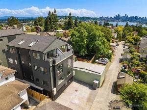 an aerial view of a house in a city at Seattle Charm, near university,3 BR,W&D, fast wifi in Seattle