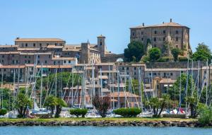 a view of a city from the water at Awesome Apartment In Tuscania With Kitchenette in Tuscania