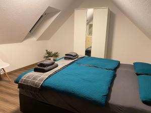 Postel nebo postele na pokoji v ubytování Appartement am Kaibach - Küche - Balkon - Bad