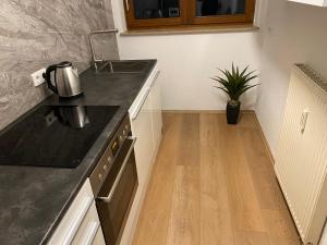Kuchyň nebo kuchyňský kout v ubytování Appartement am Kaibach - Küche - Balkon - Bad
