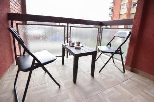 Balkón nebo terasa v ubytování Apartman Odzaci