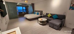 楓葉閣溫泉會館Hot Spring Hotel 객실 침대