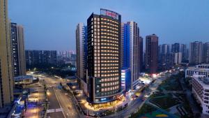 Linna Shenzhen üldine vaade või majutusasutusest Hampton by Hilton Shenzhen North Station pildistatud vaade