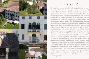 een collage van foto's van een huis en een tijdschrift artikel bij enJoy Home - Villa Ca' Dura in Ronchi di Campanile