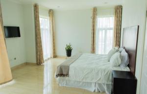 Un pat sau paturi într-o cameră la Divine Heights Apartments Lilongwe Area 43