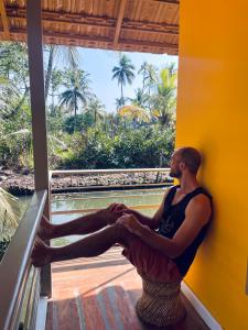 Vrindavan homestay的阳台或露台