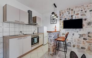 Kuchyň nebo kuchyňský kout v ubytování Studio Holiday Home In Tankaraca