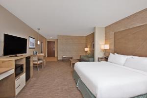 una camera d'albergo con un letto e una TV a schermo piatto di Holiday Inn Express & Suites New Cumberland by IHG a New Cumberland