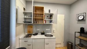 O bucătărie sau chicinetă la BEA-001 1 Zimmer Studio-Apartment in Erlensee