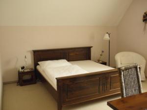 Uma cama ou camas num quarto em Herberts Stubn