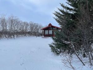 Lakeview cabin near Kirkjubaejarklaustur v zimě