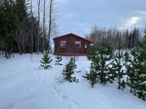 Lakeview cabin near Kirkjubaejarklaustur v zimě