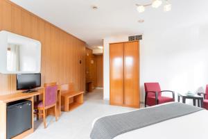Telewizja i/lub zestaw kina domowego w obiekcie Hotel Alda Ciudad de Toro
