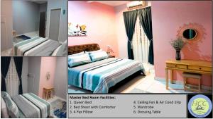 A bed or beds in a room at Homestay Cempaka Cottage Kuantan