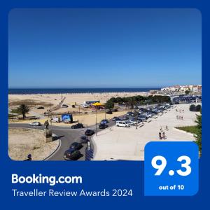 a picture of a parking lot next to the beach at Buarcos&Sea Accommodation in Figueira da Foz