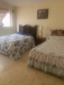 - une chambre avec 2 lits et une fenêtre dans l'établissement Freddy's Suite, à Ciudad Nezahualcóyotl